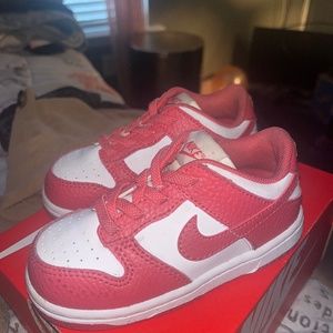 Pink and white dunks